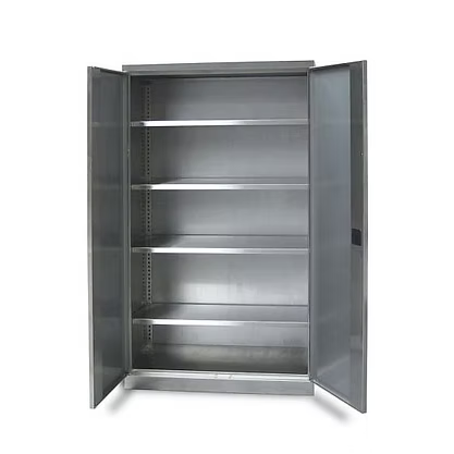 Armoire en inox porte doublée